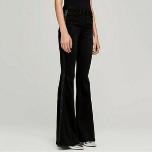 L'AGENCE BRAND NEW 'THE SOLANA' BLACK FLARED TUXEDO STRIPED JEANS SIZE 28 NWOT